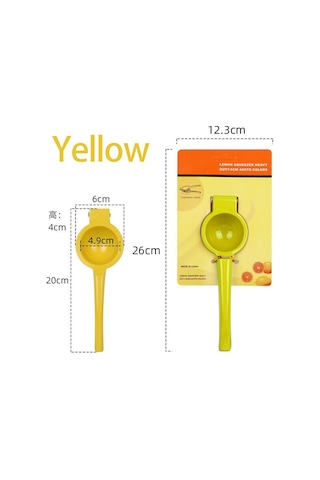 2'si 1 Arada Mutfak Manuel Limon Sıkacağı Alüminyum Portakal Sıkacağı Meyve Presi Kelepçe Aletleri Çok Fonksiyonlu Yemek Kelepçesi Aksesuarları Sarı