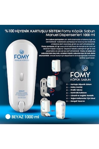 Fomy Köpük Sabun Beyaz Dispenser 1000 Ml