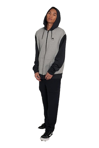 Burton Burton Oak Full-zip Hoodie Erkek Gri Sweatshirt Gray Heather/true Black Gri