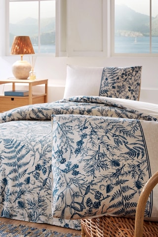 Floretta Mrytus Tek Kişilik Nevresim Takımı Mavi