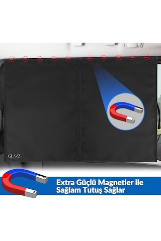 Glanz 1 Adet Araç Yan Cam Perdesi Mıknatıslı Oto Güneşlik Araba Anne Bebek Emzirme Perdesi