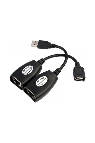 Luve Store Usb 2.0 Rj45 Uzatma Adaptörü 45 Metre Cat5 Cat6 Usb Extender