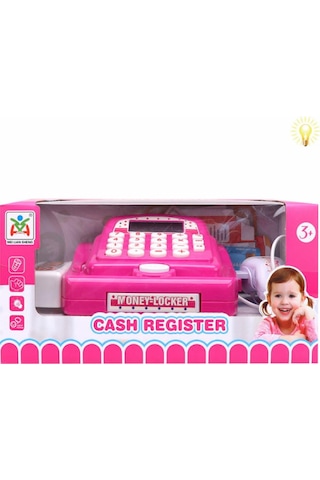 Sesli, Işıklı Dijital Barkodlu Oyuncak Yazar Kasa ve Aksesuarları -Cash Register Seti