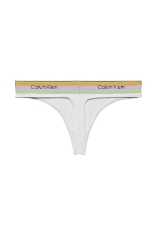 Calvin Klein Kadın Marka Logolu Beyaz Tanga-16251