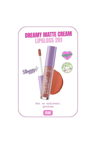 Callista Dreamy Matte Cream Lipgloss Mat Görünümlü Dudak Parlatıcısı - 201 Choose Love - Nude