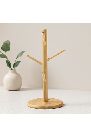 Bambu Ahşap Bardak Ve Fincan Askısı 35x60 Cm Renkli