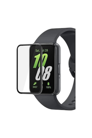 Samsung Galaxy Fit 3 Uyumlu 5d Tam Kaplayan Siyah Çerçeveli Nano Jelatin Ekran Koruyucu
