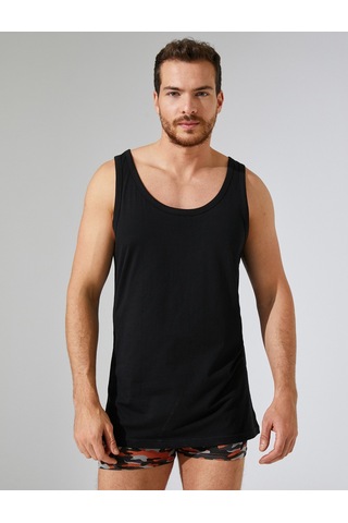 Koton Pamuklu Basic Atlet Siyah 3wlm20002mk 3WLM20002MK999