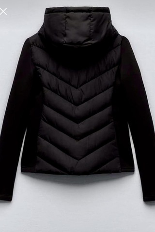 Prifaldi Zr Monel Silver Sportif Kapüşonlu Slimfit Şişme Mont Siyah