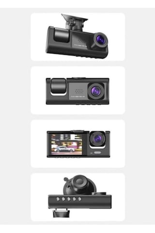 1. 3 Kameralı Full Hd Araç Kamerası - Ön, İç Ve Arka Görüş İle %100 Kapsama