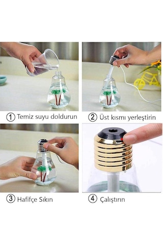 Lumenn Ampül Led Işıklı Hava Nemlendirici