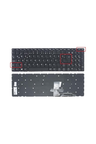 Lenovo Uyumlu ideaPad 310-15IKB Notebook Klavyesi - Siyah TR
