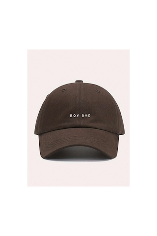 Caxis Boy Bye Baskılı Spor Sapka Unisex Ayarlanabilir Cırtlı Şapka Orijinal Cap Kahverengi