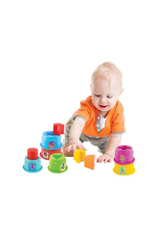 Silindir Kule Bultak Renkli Bebek Çocuk Oyuncak Eğitici Öğretici