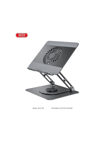 C182 Fanlı Metal 360 Dönebilen 17,3 İnç Katlanabilir Dizüstü Bilgisayar Standı