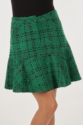 Unique Mode Kırçıllı Normal Bel Yeşil Kadın Etek Uw233702 001