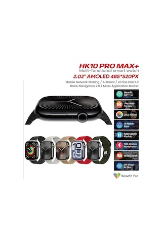 Yeni Akıllı Saat Hk10 Pro Max+ 46mm Amoled Bluetooth Çağrı Nfc Akıllı Kol Saati Smart Watch