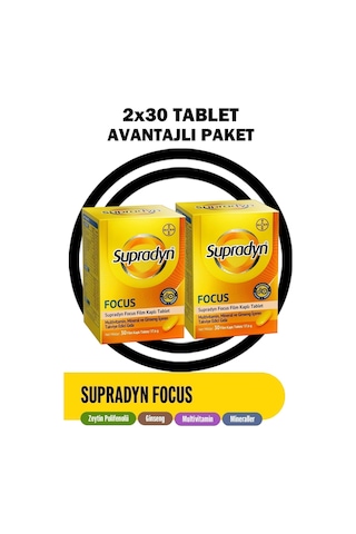 Supradyn Focus 30 Tablet 2 Adet