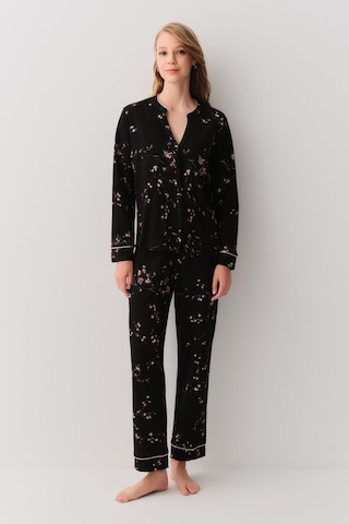 Suwen Alina Maskülen Pijama Takımı Sh26217660b325 Siyah Desenli