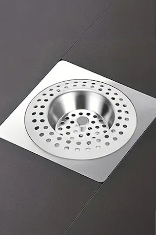 Thentech Metal Lavabo Süzgeci Banyo Küvet Gider Süzgeci Tıkanma Önleyici Metal Lavabo Süzgeci Gri