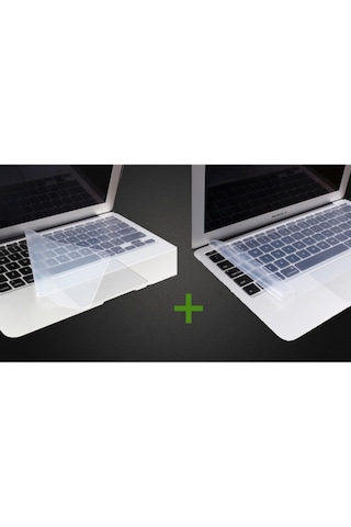 2 Adet Şeffaf Silikon Notebook Laptop Bilgisayar Klavye Koruyucu