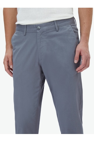Kip Gri Dokuma Regular Fit Casual Pamuk Karışımlı Pantolon Gri