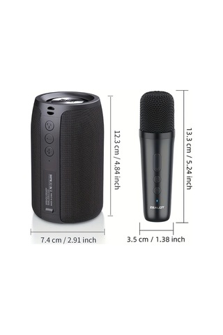 Xuweiwei Zealot S32 5w Kablosuz Hoparlör Black Kompakt Tasarım Çift Mikrofon Berrak Ses Güçlü Bass Tws Çift Eşleme 1800mah Pil 12 Saat Çalma