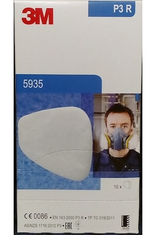 3m 5935 Partikül Filtresi Bayonet Bağlantılı, P3 R Filtreli