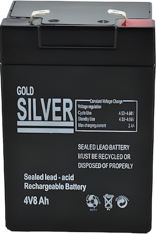 Gold Silver 4V 8Ah Bakımsız Kuru Akü / 550914295