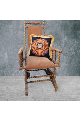 Mackenzier Çift Taraflı Dekoratif Püsküllü - Saçaklı Kırlent Kılı Karışık/Çok Renkli