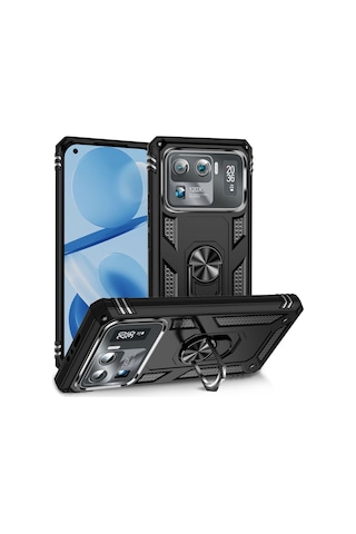 Xiaomi Mi 11 Ultra Kılıf Zore Vega Kapak Siyah