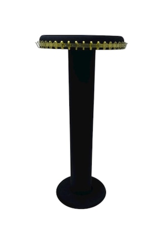 Süet Kumaş Siyah Renk 35 Cm Yuvarlak Model Kolye-tesbih-bileklik Standı