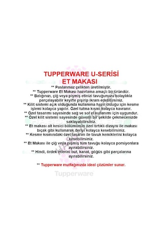 Tupperware U-serisi Et Makası M66 Hsgl
