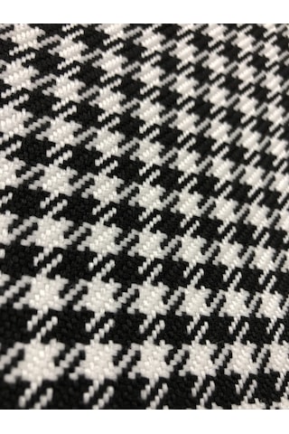 Bakırcı Kumaş Döşemelik Kaz Ayaği Keten Kumaş Premium (Siyah-Beyaz) 100 x 140 cm