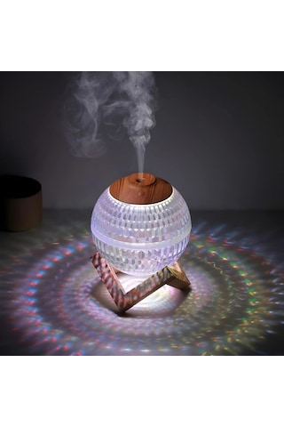 Özel Üretim Aroma Difüzör Renkli Lamba Estetik Tasarım Kristal Top Rgb Hava Nemlendirici