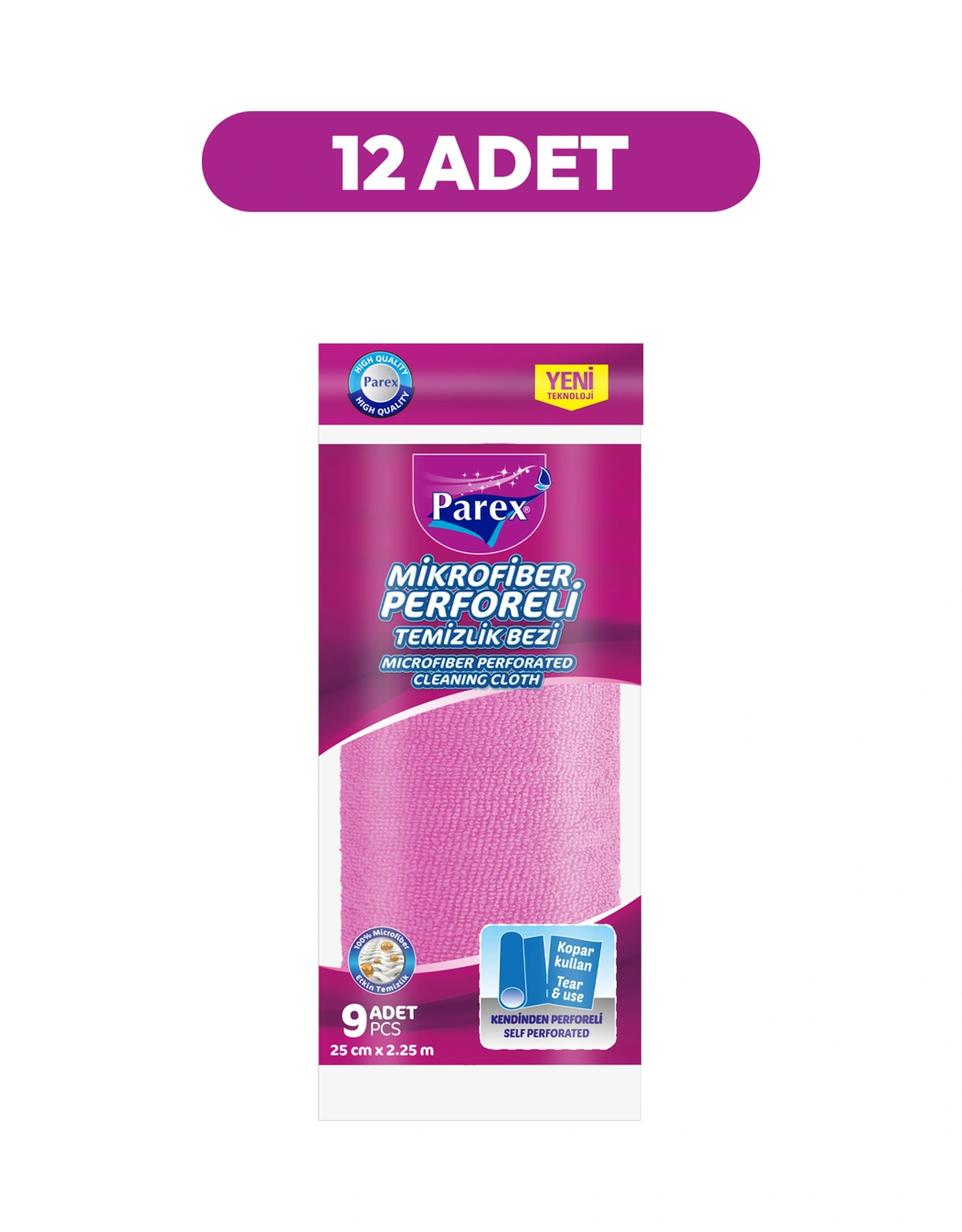Mikrofiber Perforeli 9 Lu Rulo Bez Onikili Paket Diğer