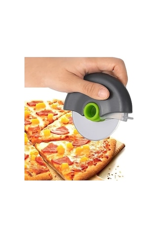 Trendooze Yuvarlak Kırmızı Paslanmaz Çelik Pasta Bıçağı Kapaklı Kek Ekmek Bölücü Gaojunshop01 Kırmızı