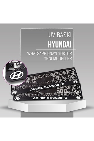 Hyundai Plakalık, 2 Adet Premium Uv Baskı, Plakalıkhane