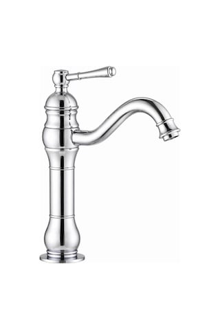 Çanak Rustik Lavabo Bataryası Krom Uzun Krom