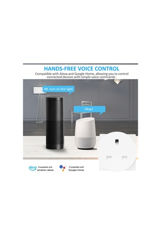 Yunboo Akıllı Wi-fi Prizi İngiliz Standardı 230v Beyaz - Akıllı Yaşam Uygulaması İle Uzaktan Kontrol Ve Enerji Tüketim İstatistiği