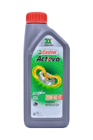 Castrol Actevo 4t 20w-40 4 Zamanlı Motosiklet Motor Yağı 1 Litre Jaso Ma2