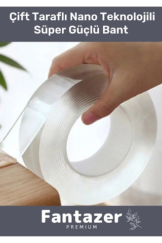 Premium Çift Taraflı Nano Teknolojili Süper Güçlü Bant Extra Güçlü Duvar Çerçeve Taşıyıcı 3 Metre