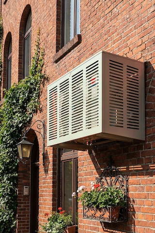 Klima Motoru/dış Ünite Gizleme/koruma Kafesi Xl 120x62x150 H Slotted Açık Gri