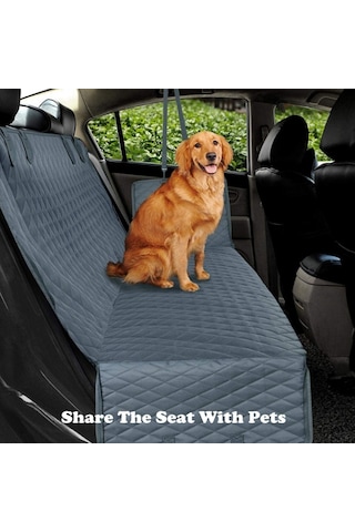 CWD007 Köpek Araba Koltuğu Çizilmez Koruma Örtüsü Gri 143 x 152 CM