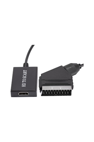Hdmi To Scart 1080p Hd Av Video Çevirici Dönüştürücü Adaptör
