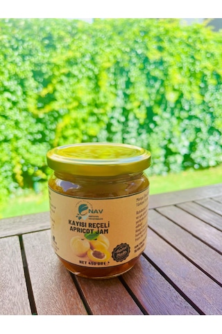 Nav Kayısı Reçeli Ev Yapımı Cam Kavanoz 450 G