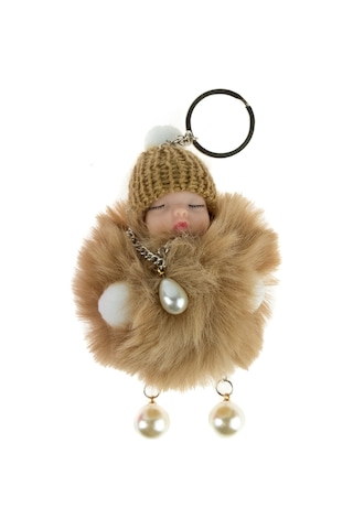 Uyuyan Bebek Anahtarlık Yumuşak Tüylü 10 Cm