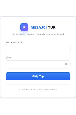 Mesajcı Tur Seyahat Acentaları İçin Otomatik E-posta Gönderim Modülü