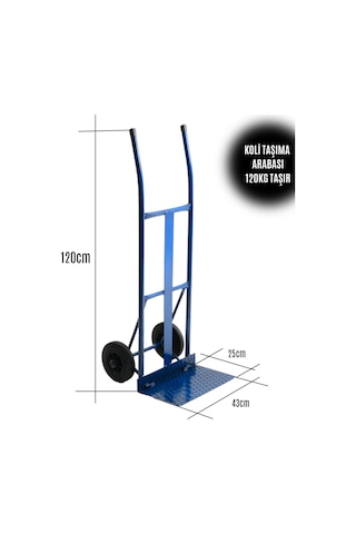 Koli Taşıma Arabası Katlanır Tablalı 120kg Taşıma Kapasiteli El Arabası