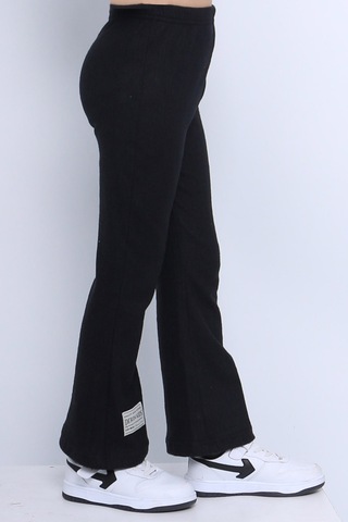 Kız Çocuk Triko Tayt İspanyol Paça D2 Siyah